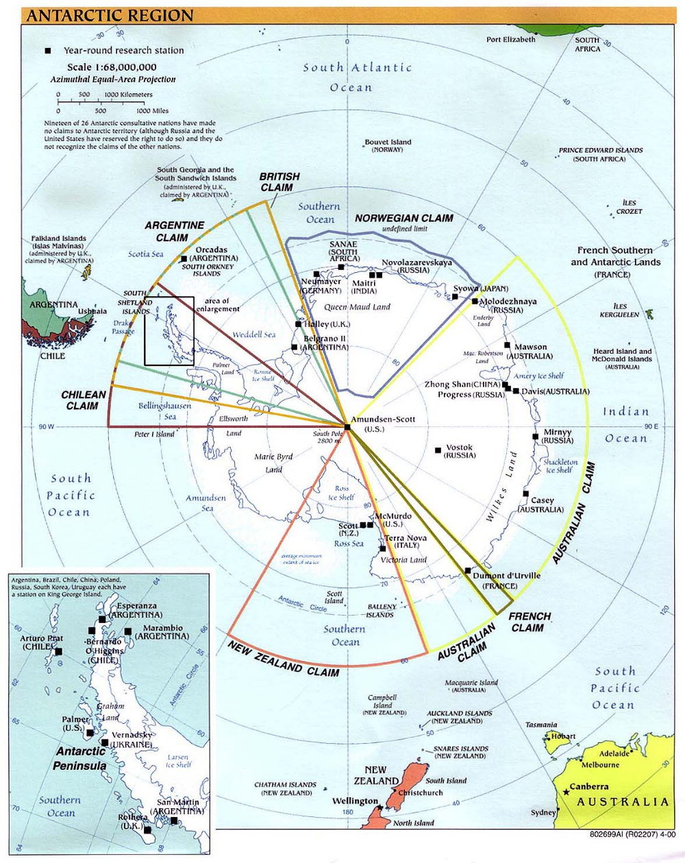 Map of Antarctica