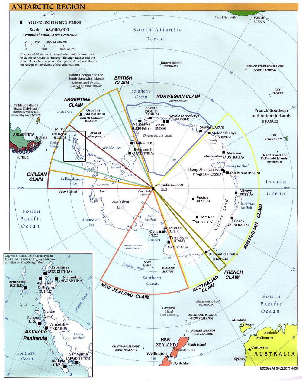 Map of Antarctica