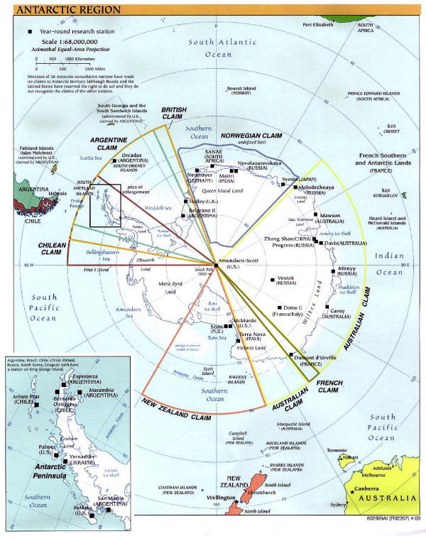 Map of Antarctica