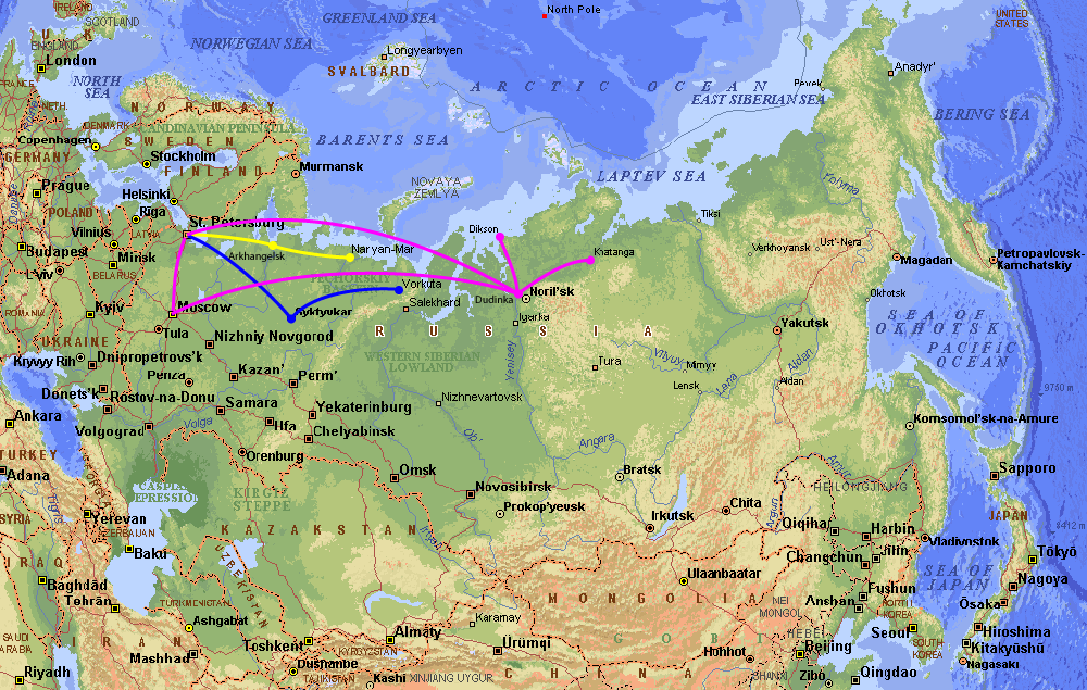 Arkhangelsk Russia Map