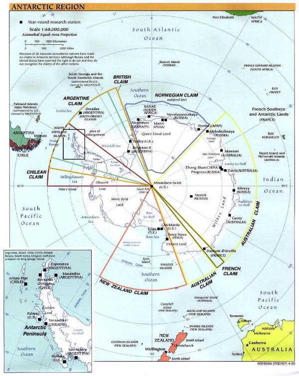 Map of Antarctica